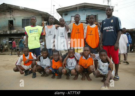 In Lagos will viele junge Fußballtalent die Organisation Katzen beitreten. Ihr Ziel ist die Erreichung die Fußball-Nationalmannschaft. Stockfoto