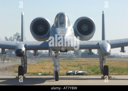 A-10 Thunderbolt einsitzigen zweistrahlige Jet Flugzeugen für die Kriegsführung. Stockfoto