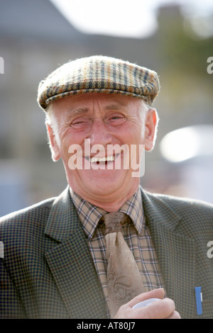 Porträt eines Zeichens Lachen Lächeln genommen bei der 21. Masham Schafe Fair Masham Yorkshire Dales England UK Stockfoto