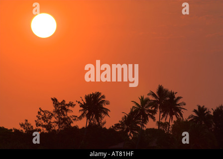 Mosambik-Sonnenuntergang Stockfoto