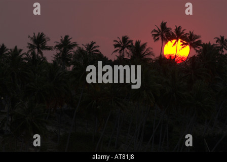 Mosambik-Sonnenuntergang Stockfoto