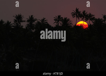 Mosambik-Sonnenuntergang Stockfoto