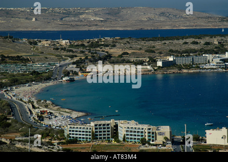 Mellieha Bay, Malta Stockfoto