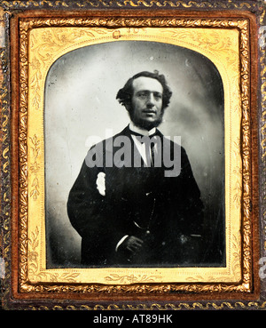 Ein viktorianisches 1850 s Daguerreotypie Foto eines Mannes Stockfoto