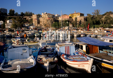 Antalya Türkei alten Hafen Hafen Kaleici Boot Stadt Stockfoto