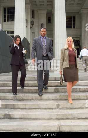 Miami Florida Street Life Attorney hinunter Treppe vom County Court house Stockfoto