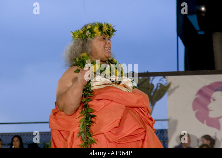 Merrie Monarch Hula Festival Tänzer 2006 Stockfoto