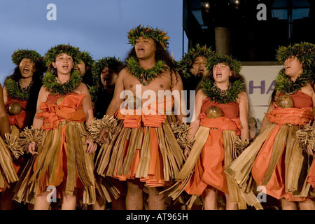 Merrie Monarch Hula Festival Tänzer 2006 Stockfoto