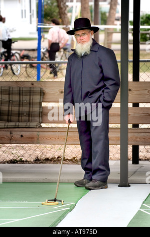 Amische Aktivitäten in ihrem Winterquartier im Pinecraft Dorf Sarasota Florida Stockfoto