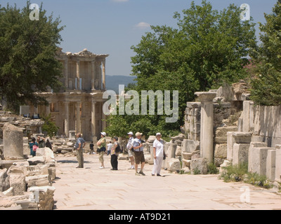 Ephesus ägäischen Küste der Türkei Bibliothek Celsis Stockfoto