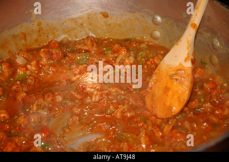 Lafayette, Louisiana Cajun Langusten gumbo Stockfoto