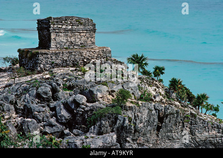 Maya-Ausgrabungsstätte in Tulum in Quintana Roo Mexiko Stockfoto