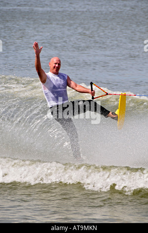 Wasser Ski Demonstration Naples Florida auf Miromar See Stockfoto