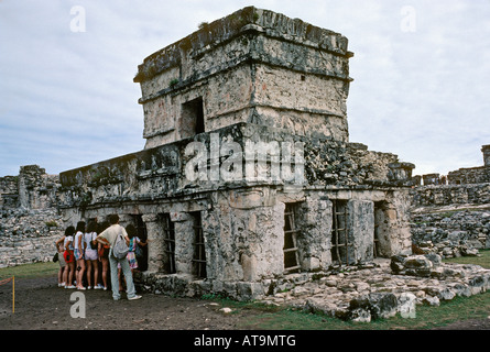 Maya-Ausgrabungsstätte in Tulum in Quintana Roo Mexiko Stockfoto