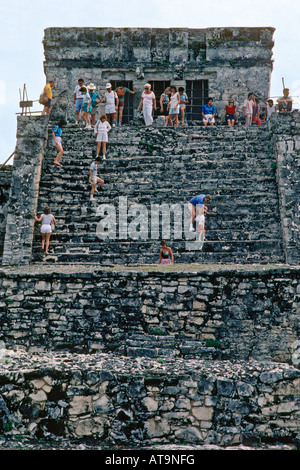 Maya-Ausgrabungsstätte in Tulum in Quintana Roo Mexiko Stockfoto