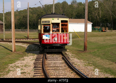 Straßenbahn in Fort Edmonton Park, Edmonton, Alberta, Kanada Stockfoto