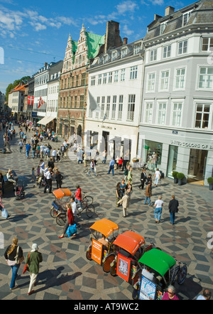 Kopenhagen Dänemark nachschlagen Stroget aus Højbro Plads Stockfoto