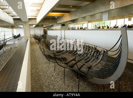 Roskilde Dänemark erhaltenen und rekonstruierten Boot im Wikingerschiff-Museum Stockfoto