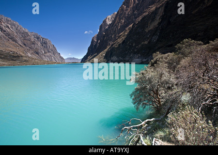 Santa Cruz Trek: Huascaran Nationalpark: Llanganuco Lakes(Adobe RGB not switched) Stockfoto