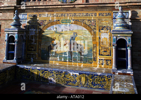 Spanien Andalusien Plaza de Espana mocaic Stockfoto