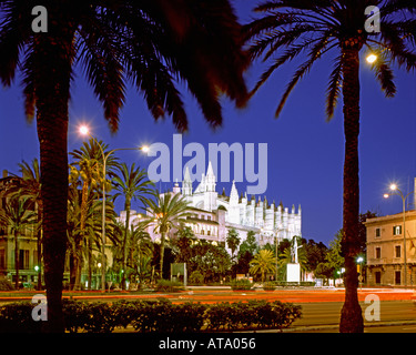 Spanien Mallorca Kathedral dawn Stockfoto