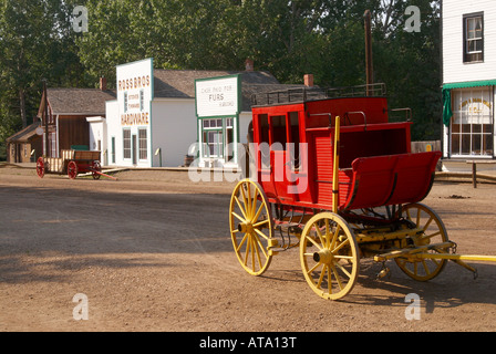 1885 Straßenszene in Fort Edmonton Park, Edmonton, Alberta, Kanada Stockfoto