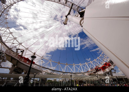 London Eye ausgesetzt Stockfoto