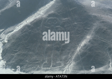 Die geheimnisvolle alte Nazca-Linien aus der Luft im Süden Perus gesehen Stockfoto