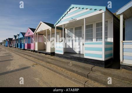 farbenfrohe Strandhütten, Southwold, Suffolk, england Stockfoto