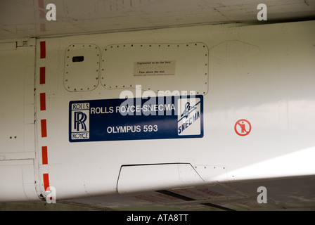 Concorde G-BOAC - Rolls-Royce Olympus 593 Überschall-Modul Stockfoto