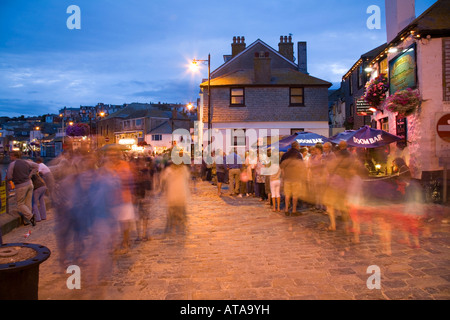 Abend in St Ives neben den Hafen-Sommer Stockfoto