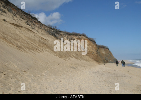 Klippen und Dünen in Wellfleet, Massachusetts. Stockfoto