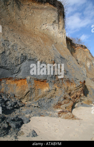 Schlammigen Klippen und Dünen im Wellfleet, Massachusetts, Cape Cod National Seashore. Stockfoto