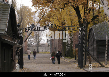 Das Main Gate von Auschwitz ich KZ, Polen Stockfoto