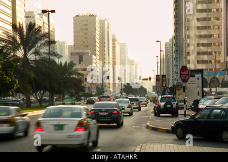 Rush Hour, Stadt Abu Dhabi, Vereinigte Arabische Emirate Stockfoto