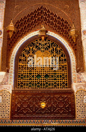 Heiligtum der Zaouia Moulay Idriss II, Schrein, Grab, Fès el-Bali, Stadt Fes, Fes, Marokko, Nordafrika, Afrika Stockfoto