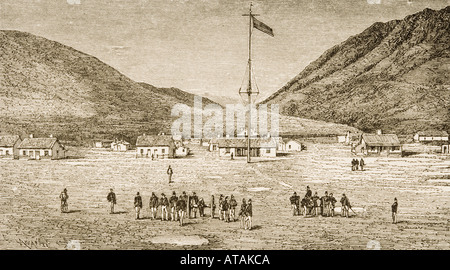 Fort Douglas Camp und roten Buttes Schlucht in der Nähe von Salt Lake City, Utah 1870. Stockfoto