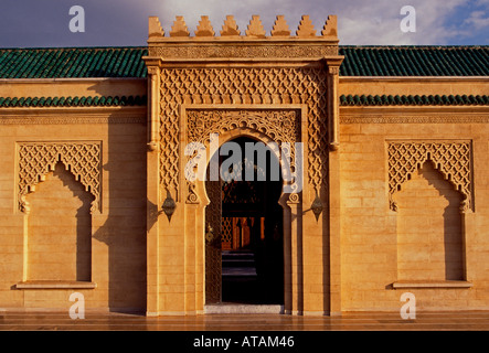 Mausoleum von Mohammed V, religiöse Gebäude, Ort der Anbetung, Haus der Anbetung, Stadt Rabat, Rabat, Marokko, Nordafrika, Afrika Stockfoto