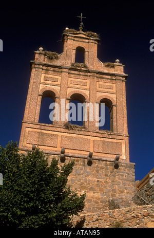 Puerta del Carmen, Carmen Tor, Glockenturm, Stadt Avila, Provinz Avila, Kastilien und Leon, Spanien, Europa Stockfoto