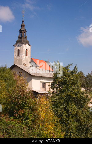 Die Kirche des Heiligen Nikolaus in die Hügel Dorf von Frank am Stadtrand von Ljubljana Slowenien Stockfoto