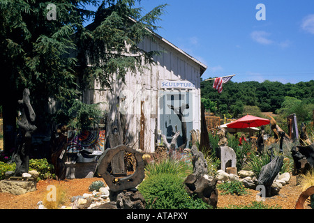 Bildhaueratelier in alten Scheune Paul Wilson Carmel Valley Monterey County Kalifornien Stockfoto