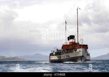 Dampf-Schiff Waverley, Tobermory, Isle of Mull, Schottland Stockfoto