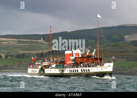 Dampf-Schiff Waverley, Tobermory, Isle of Mull, Schottland Stockfoto