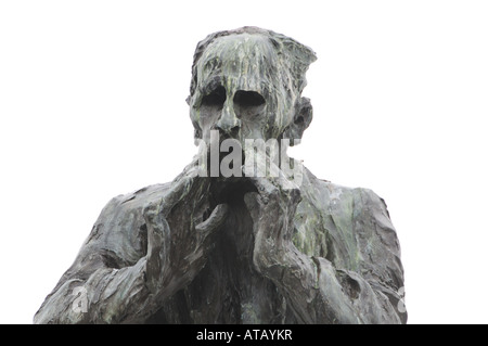 Nahaufnahme einer der Figuren in der amerikanischen Händler Mariners Memorial im Battery Park am südlichen Ende von Manhattan. Stockfoto