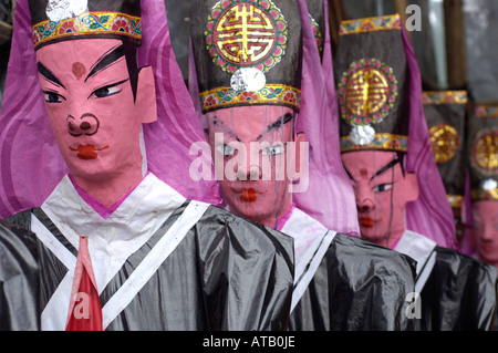 Bildnisse auf der 2006 Bun Festival, Cheung Chau Insel, Hong Kong, China Stockfoto