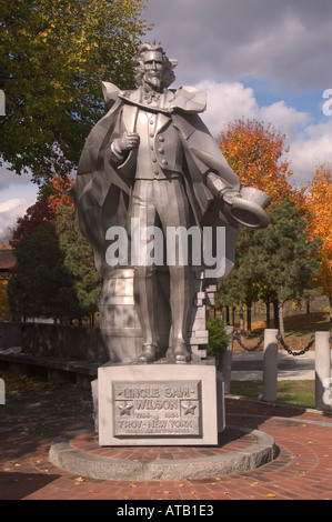 Troy New York ist die Heimat von Uncle Sam, die während des Krieges von 1812 von realen Sam Wilson inspiriert war Stockfoto