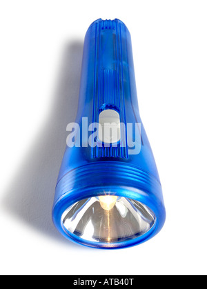 Blauen Taschenlampe Stockfoto