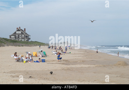 Transnationalismus ny 081001 Strand Lane in Wainscott ny mit Kennedy Haus im Hintergrund in der Nähe der georgica Association Stockfoto