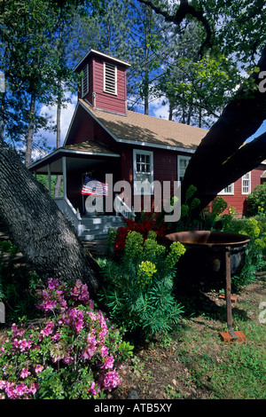 Kleine rote Schulhaus historisches Museum Booneville Anderson Valley Mendocino County in Kalifornien Stockfoto