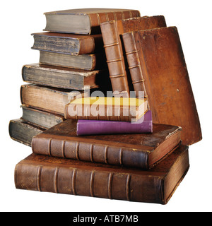 Einen Haufen Hardcover Bücher Stockfoto